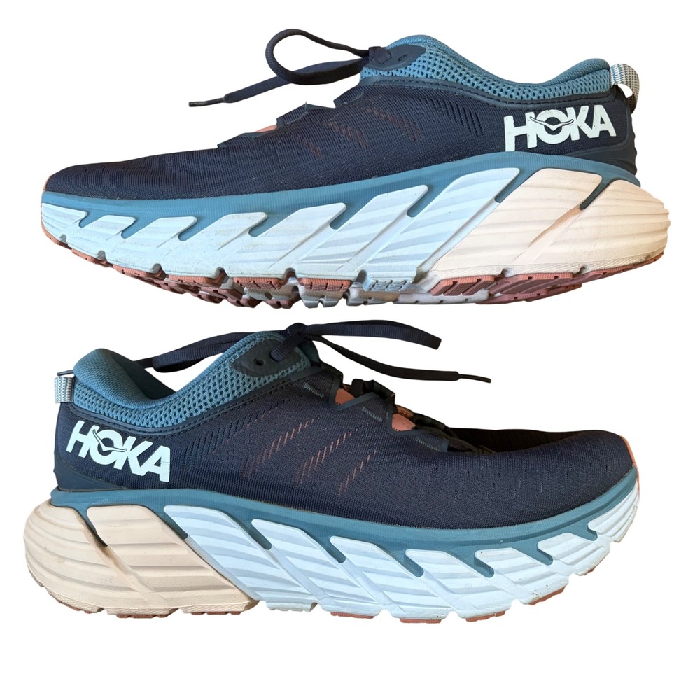 Hoka Women's Gaviota 3 Wide Running Shoes Ombre Blue Rosette Size 10 Wide (D)